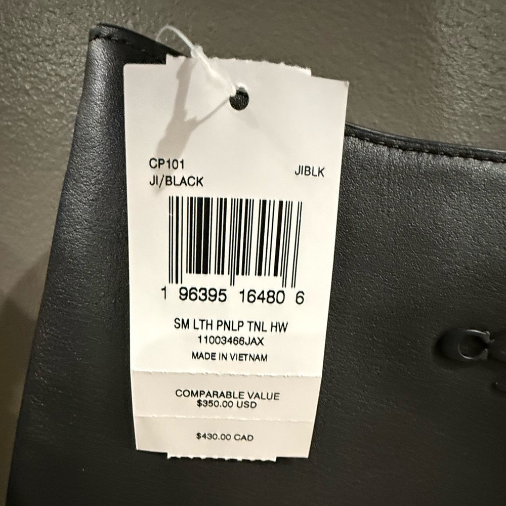 Authentic Coach Black Smooth Leather Penelope shoulder bag, purse, tote! New! - Picture 6 of 10